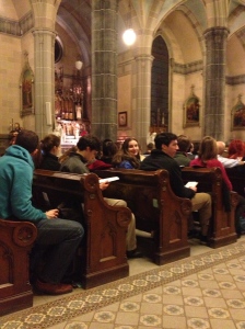 Midd students at St. Lawrence Choir concert